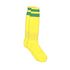 Grip Soccer Socks | High Quality | Each | Yellow with Emerald Strips