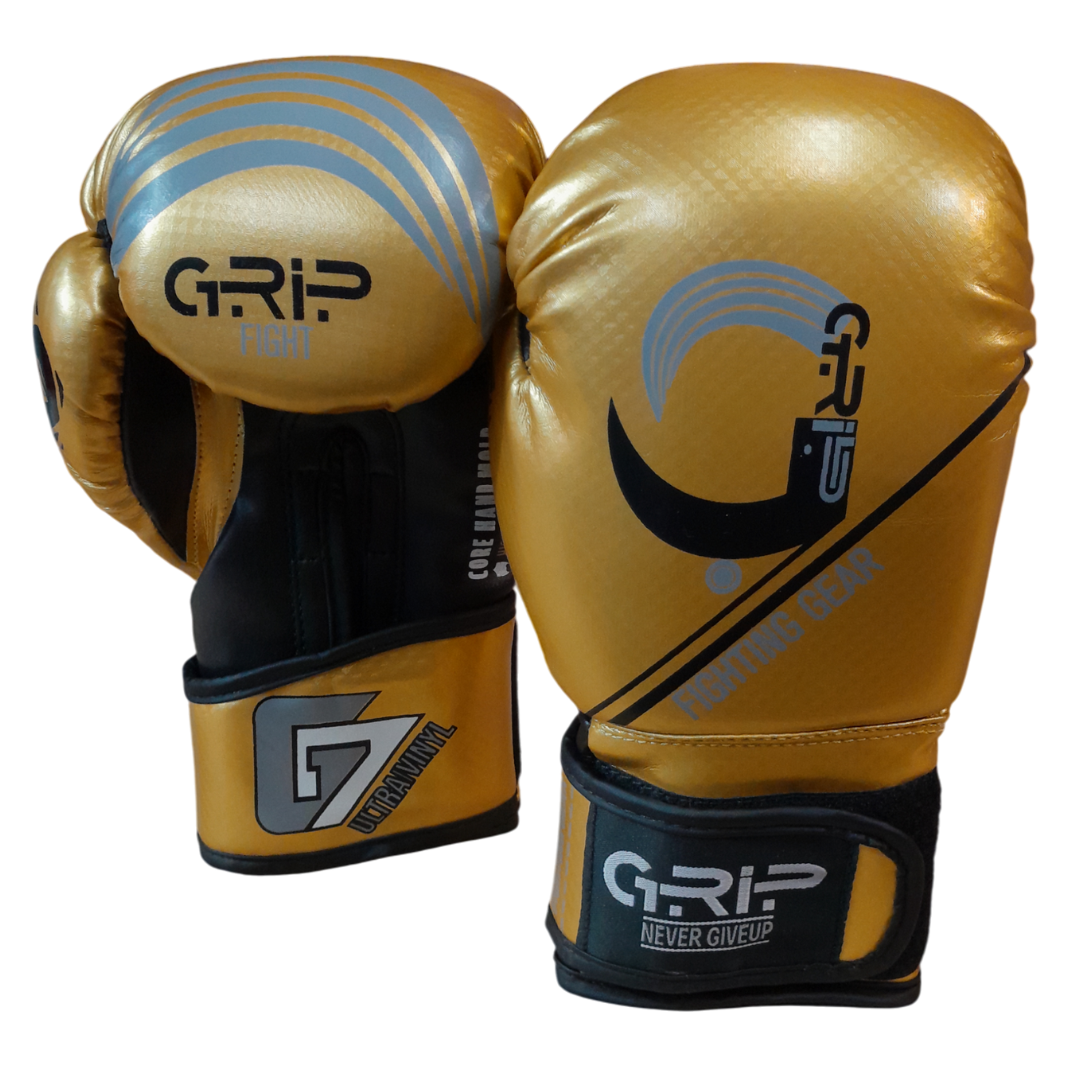 Grip FS Boxing Gloves | G7 Ultra Vinyl | Gold (Limited Edition)