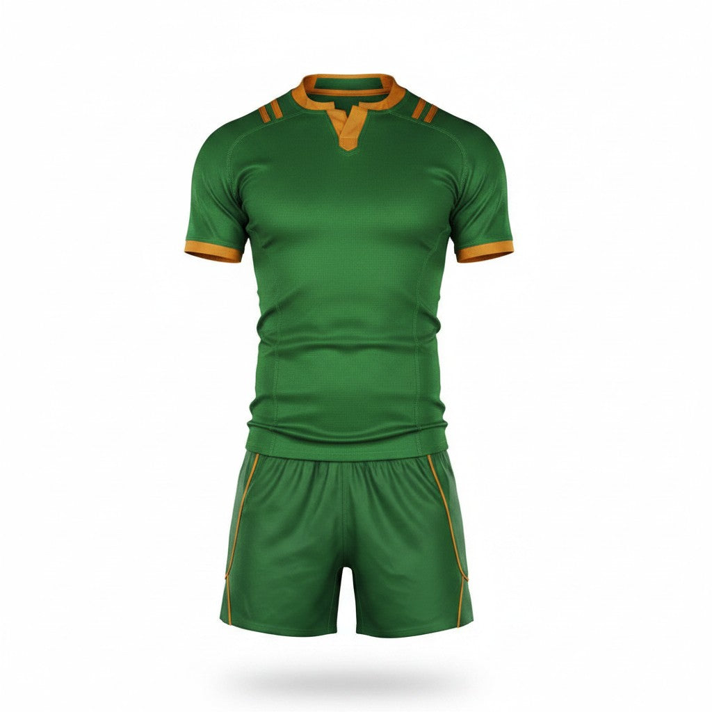 Rugby Players Kits | Standard | 4 Colors | Set of 22 | Gold / Green