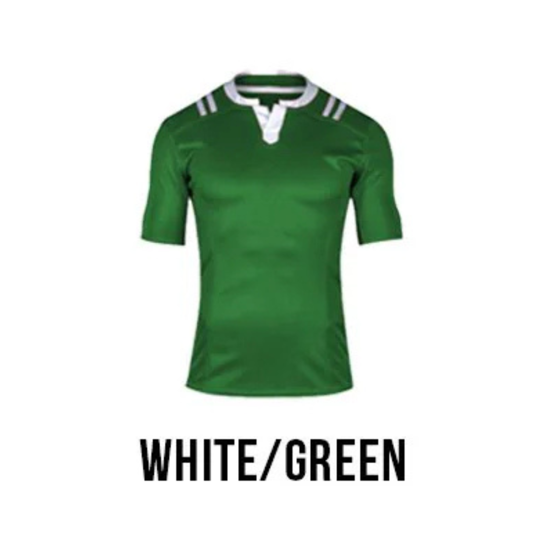Rugby Players Kits | Standard | 4 Colors | Set of 22 | White / Green