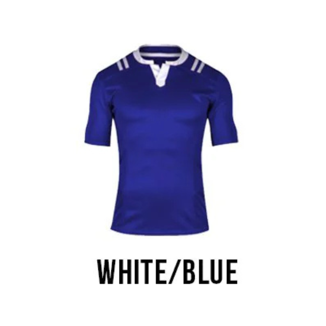 Rugby Players Kits | Standard | 4 Colors | Set of 22 | White / Blue