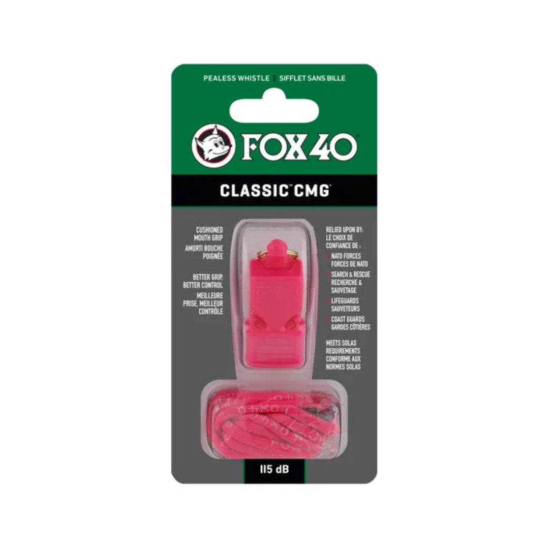 Fox 40 Classic CMG and Neck Lanyard Whistle | Standard | Pink