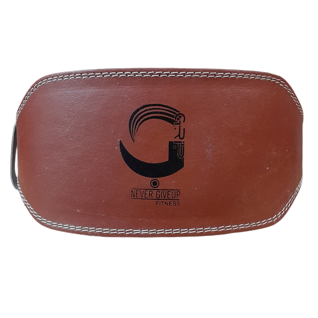 Grip FS Weight Lifting Leather Belt  Brown
