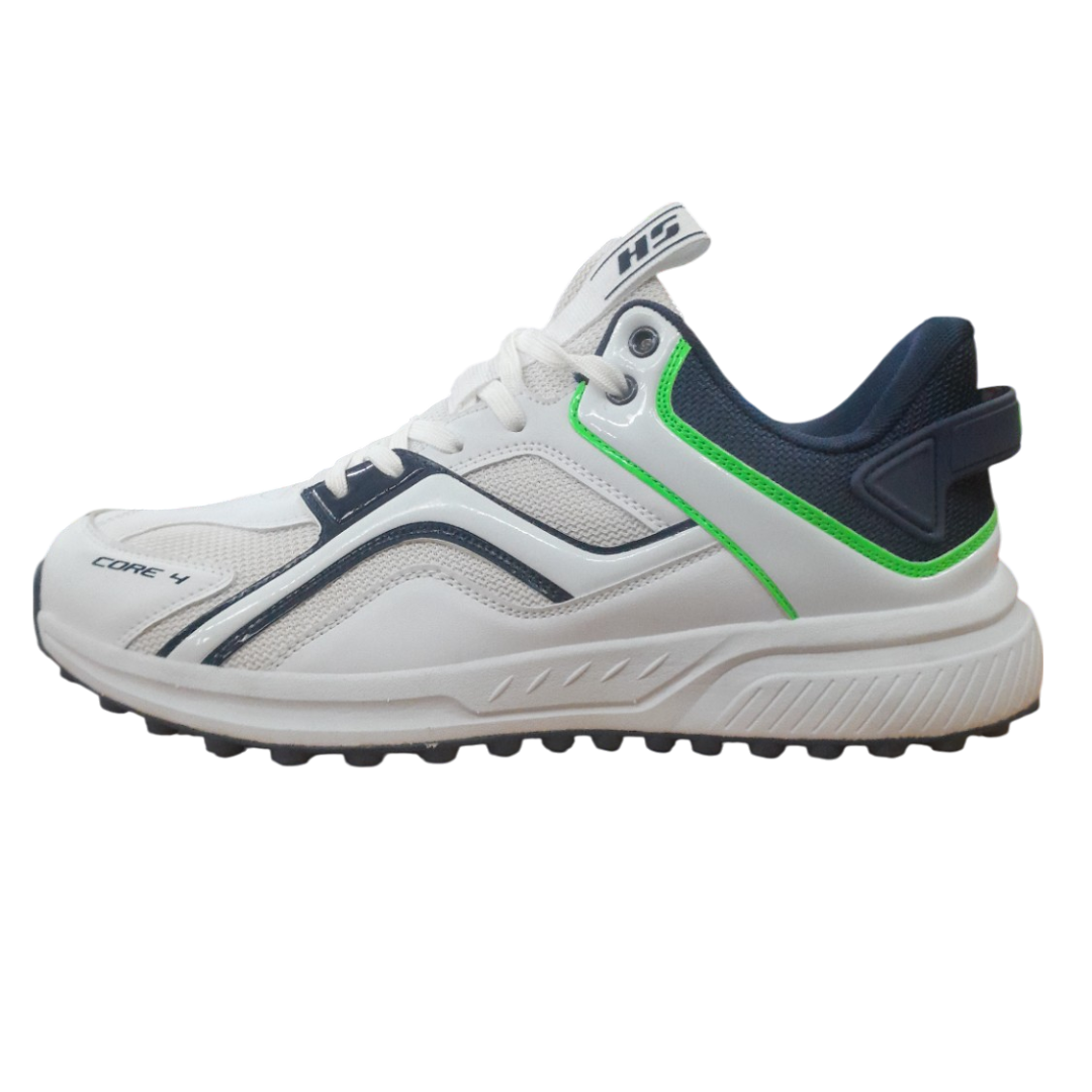 HS Cricket Shoes | Core 4 | White/Green