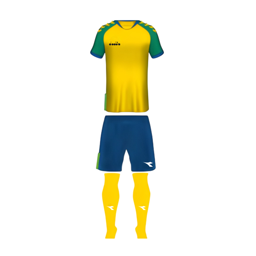 Diadora Amarosa | Soccer Kit | Set of 14 | Yellow/Emerald/Blue