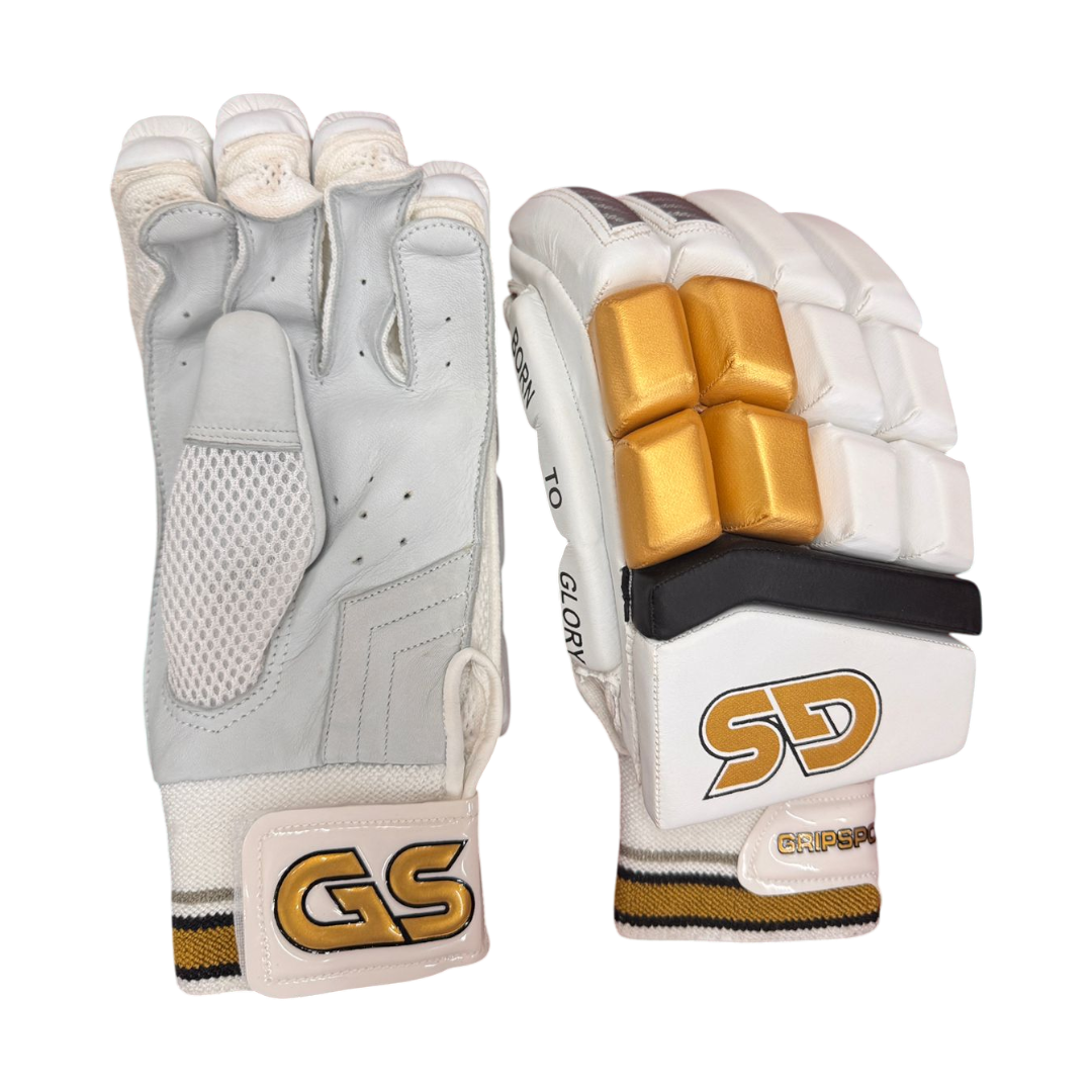 GS Batting Glove Outdoor | White and Gold