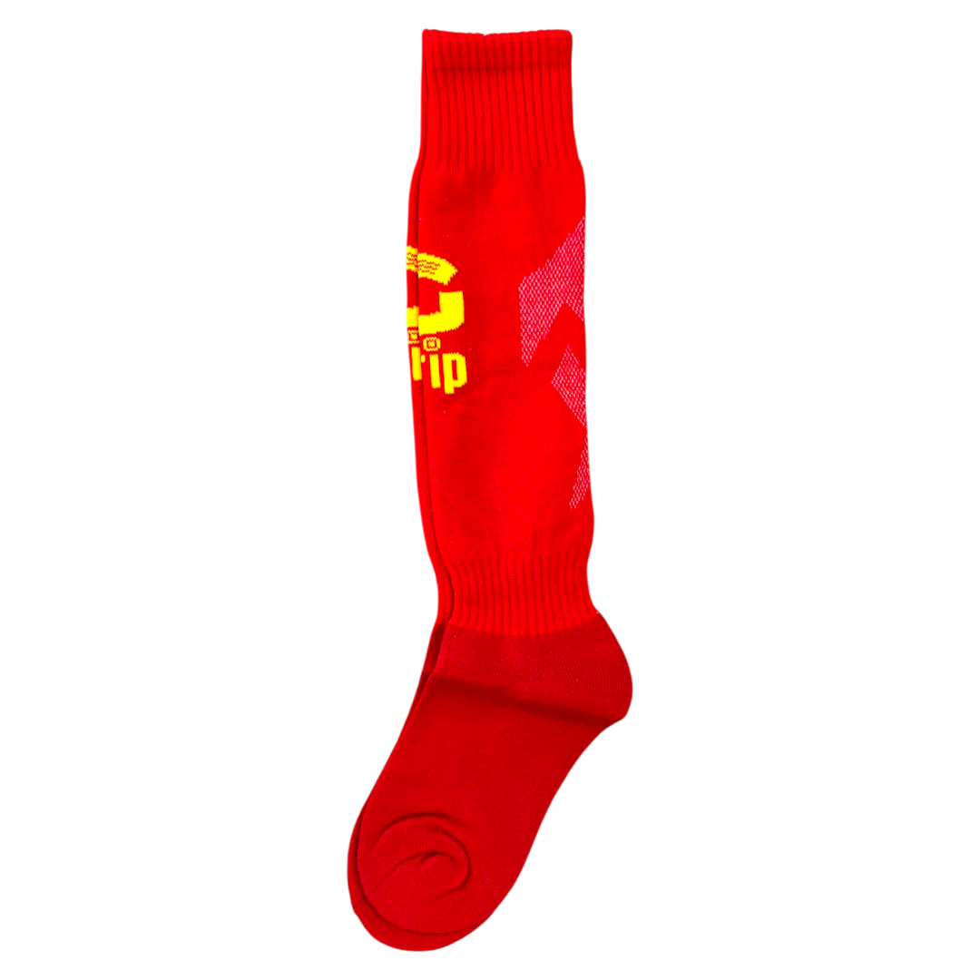 Grip Premium Padded Soccer Socks | Red
