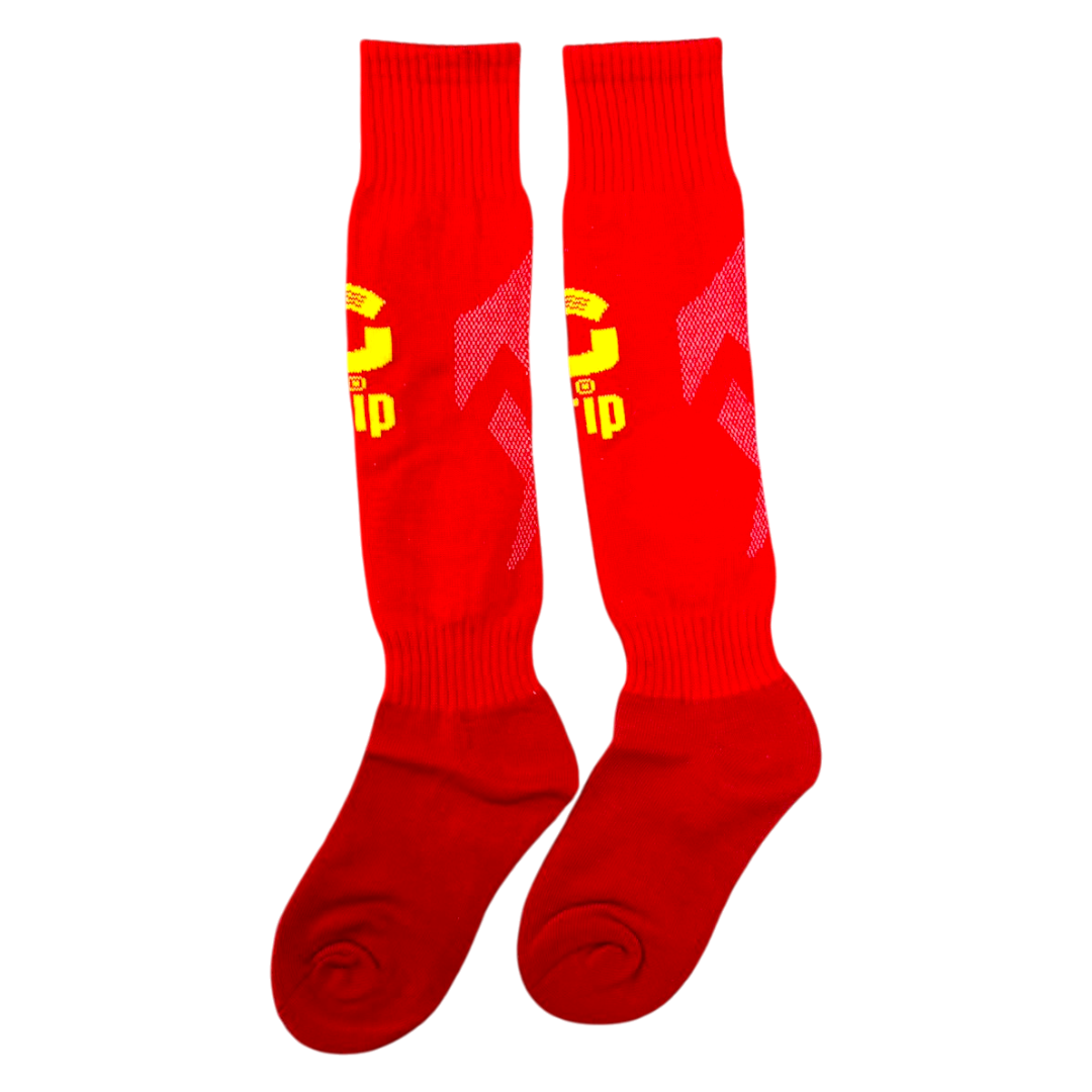 Grip Premium Padded Soccer Socks | Red