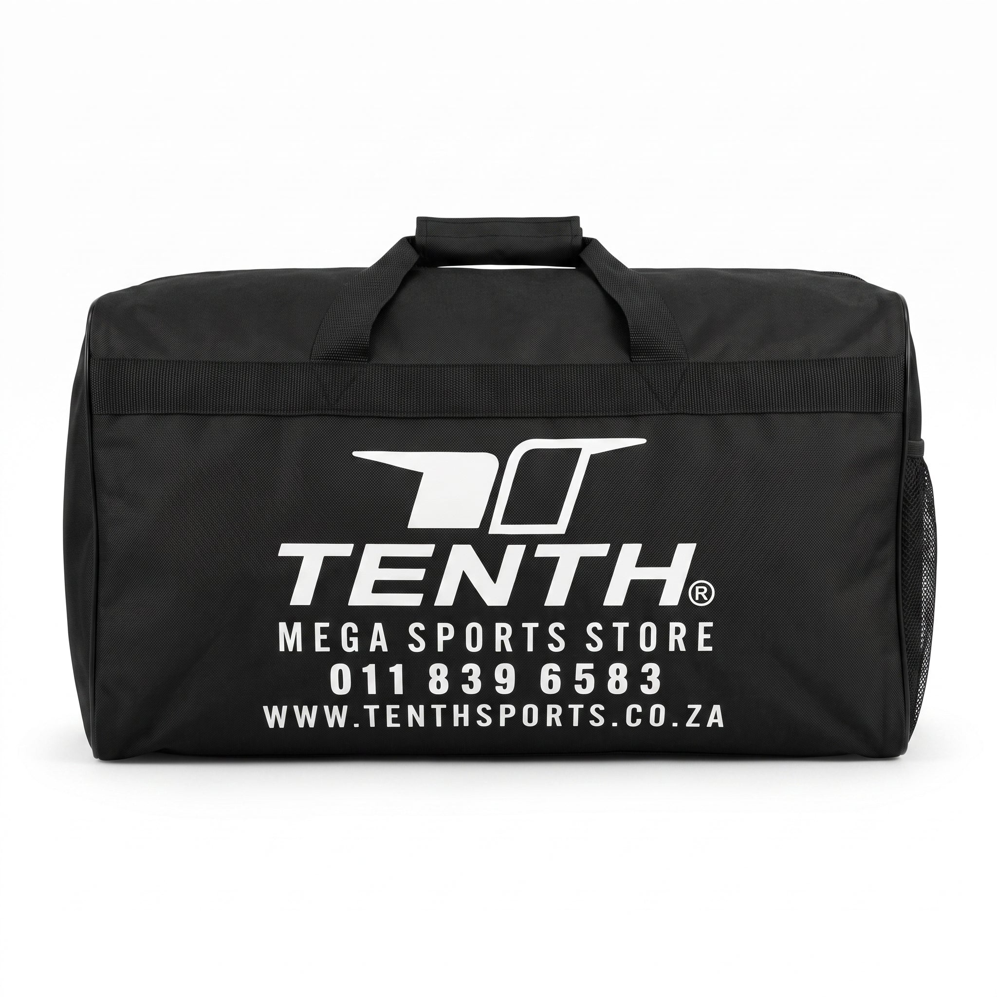 Soccer Kit Carry Bag with TENTH SPORTS logo, durable football gear bag for players, teams, schools, and sports clubs