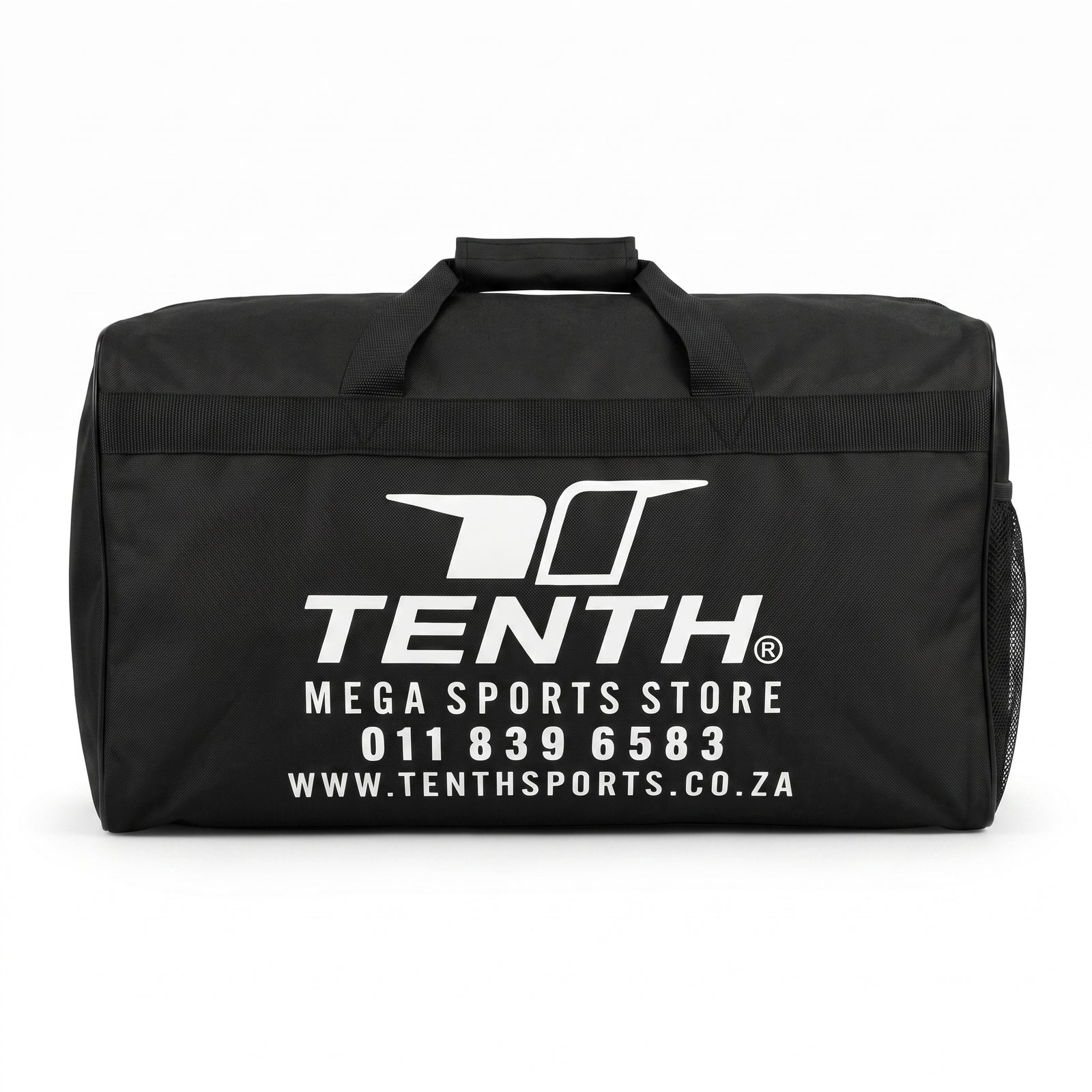 Soccer Kit Carry Bag with TENTH SPORTS logo, durable football gear bag for players, teams, schools, and sports clubs