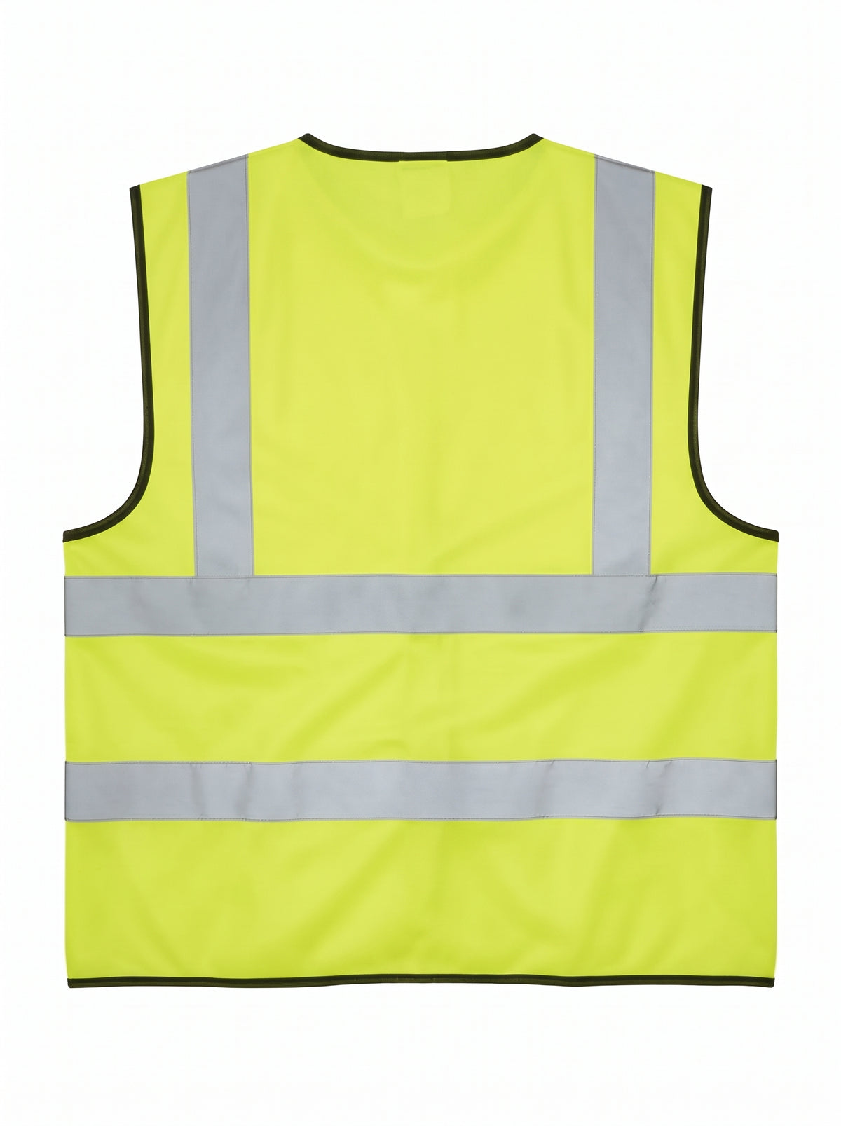 High-Visibility Yellow Safety Vest with ID Pocket & Zipper
