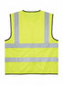 High-Visibility Yellow Safety Vest with ID Pocket & Zipper