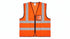 Orange High-Visibility Mesh Safety Vest with Reflective Strips