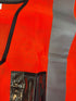 Orange High-Visibility Mesh Safety Vest with Reflective Strips
