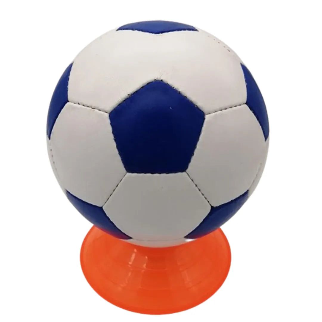 Grip Soccer Training Ball | Machine Stitched 3 ply | White-Blue