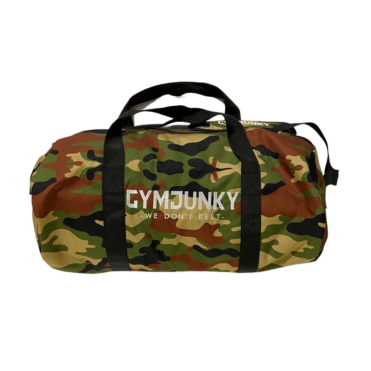 Gym Junky Camouflage Duffle Bag | Green Camouflage