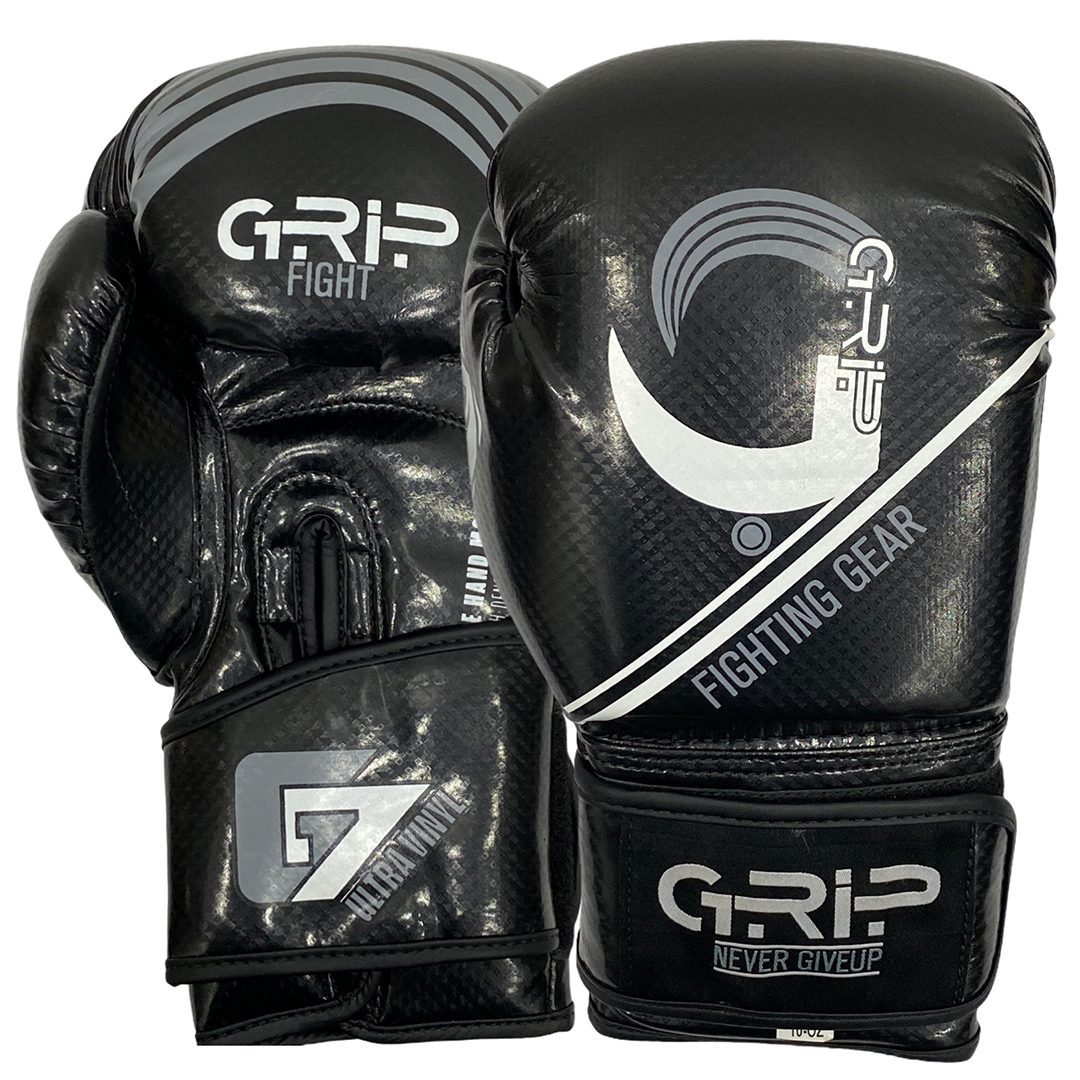 Grip FS Boxing Gloves | G7 Supreme Vinyal | Black