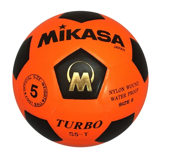 Mikasa S5 Turbo Soccer Ball | Neon Orange/Black