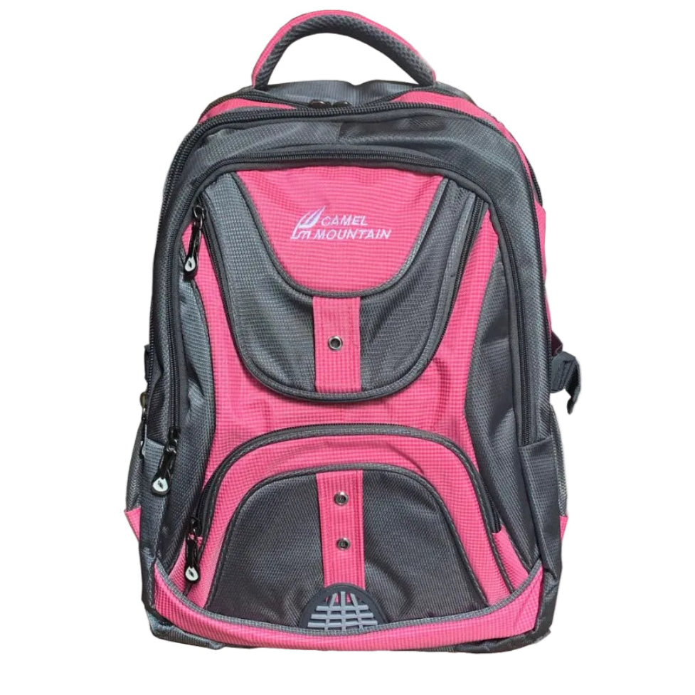 Camel Mountain Laptop Backpack | Pink
